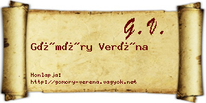 Gömöry Veréna névjegykártya